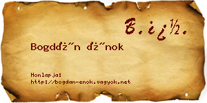 Bogdán Énok névjegykártya